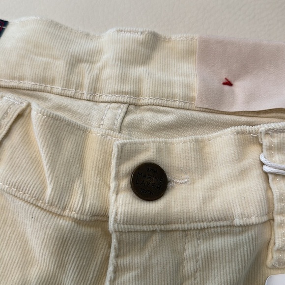 NWT Marine Layer Vintage Straight Corduroy White - Picture 10 of 13